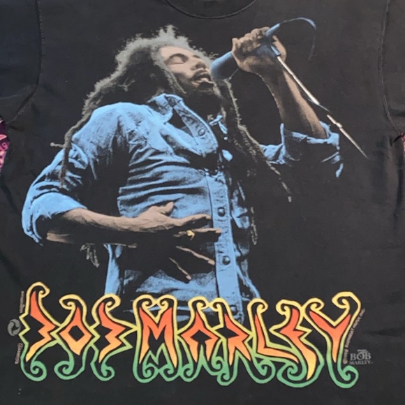 Rare 1995 Bob Marley x Liquid Blue.No tag.L.                    21 1/2 x 28 1/2 - Picture 1 of 15